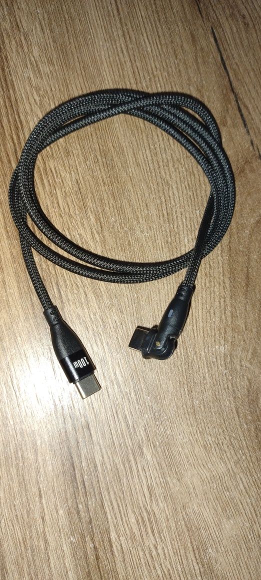 Cablu 100W Type-C rotativ 180 grade, Type-C la Type-C, 1.2 m lu