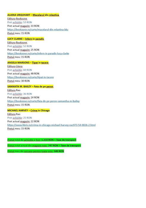 Colectie 21 carti thriller, politiste (biblioteca, carte, scriitor)