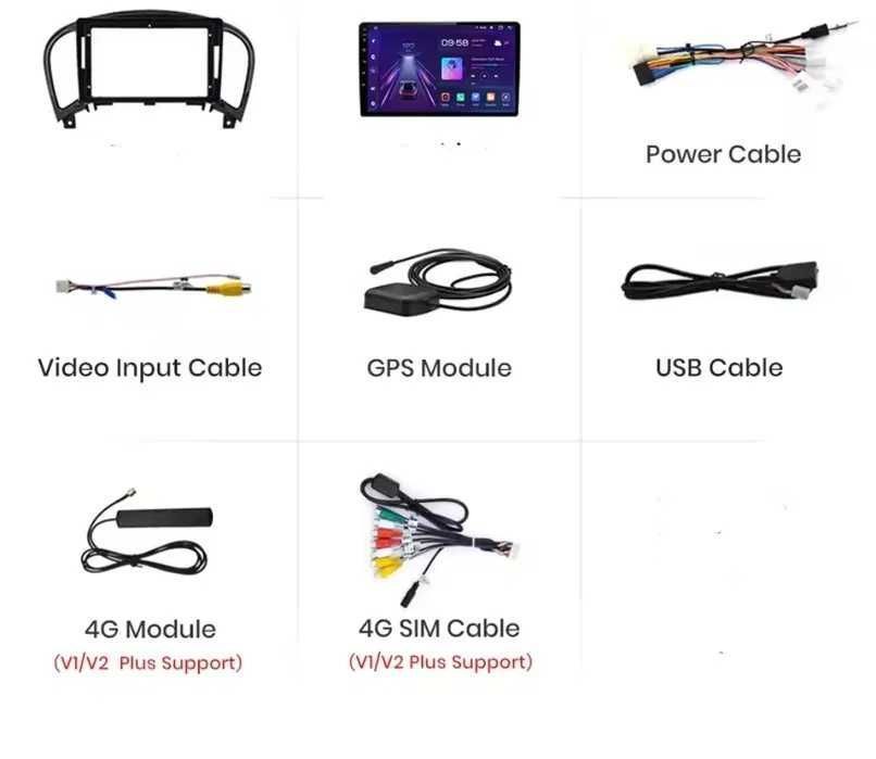 1-8GB Navigatie dedicata Android Nissan Juke 1 YF15 CARPLAY QLED DSP