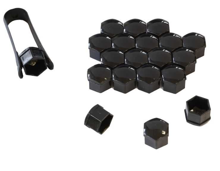 Set 20 de capacele protectie prezoane 17 si 21 mm negru, gri si crom