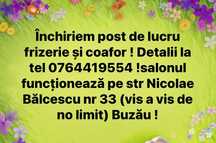 Închiriem post de lucru