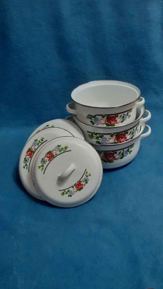 Set Oale Emailate Vintage ICOS Sibiu Hermannstadt Made in Romania