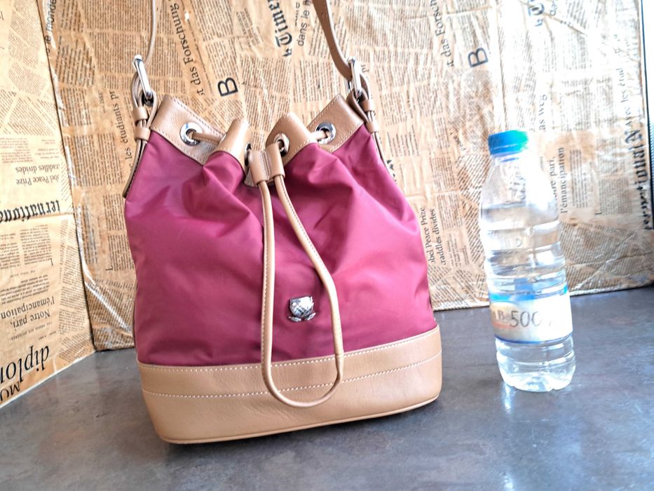 дамска чанта Navyboot /тъмно червено,торба-естествена кожа,като Нова!