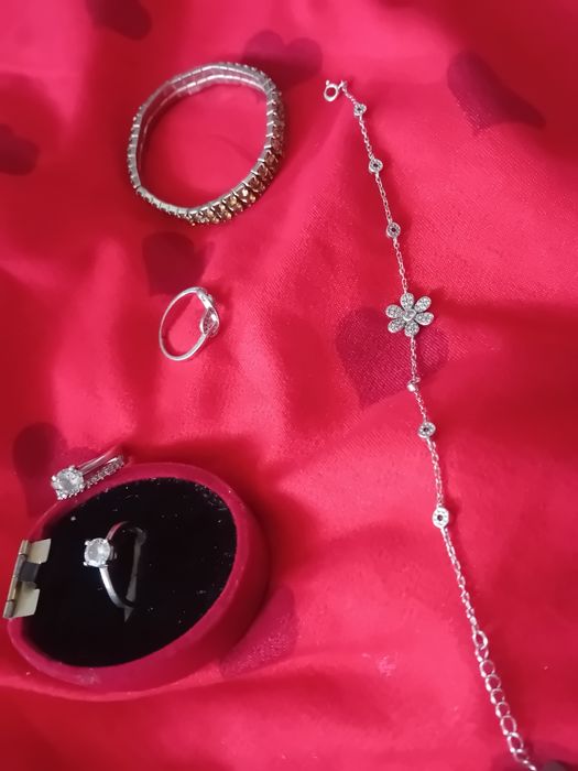 Set 2 inele argint+bratara argint+cadou