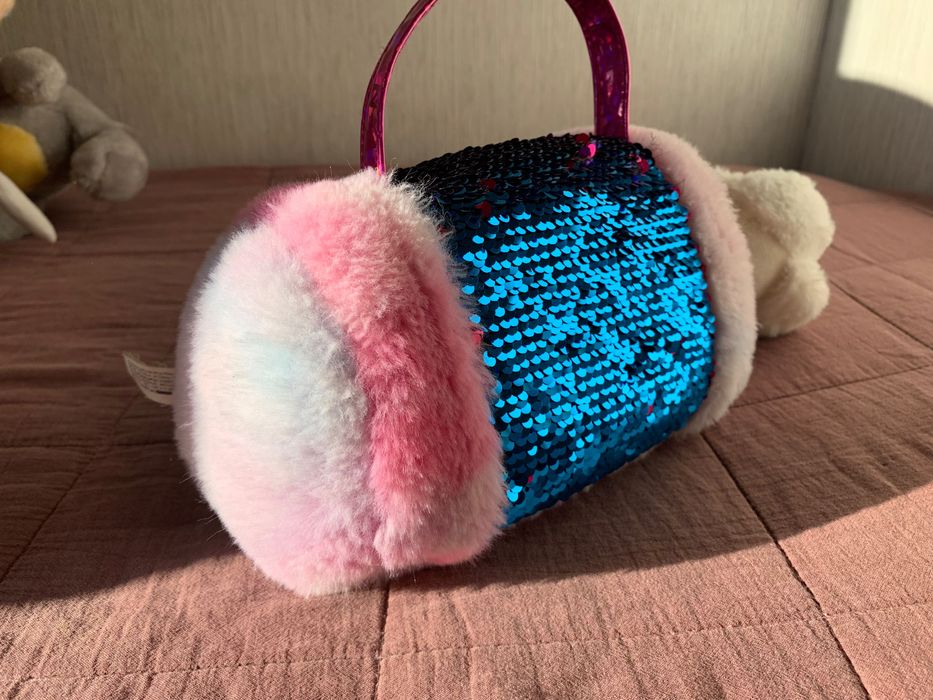 Плюшена чантичка с кученце