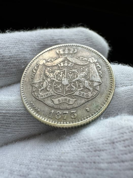 Moneda Romania 2 lei 1873