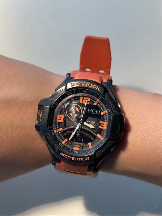 CASIO GA-1000-4A G-SHOCK SKY COCKPIT Quartz Orange Black