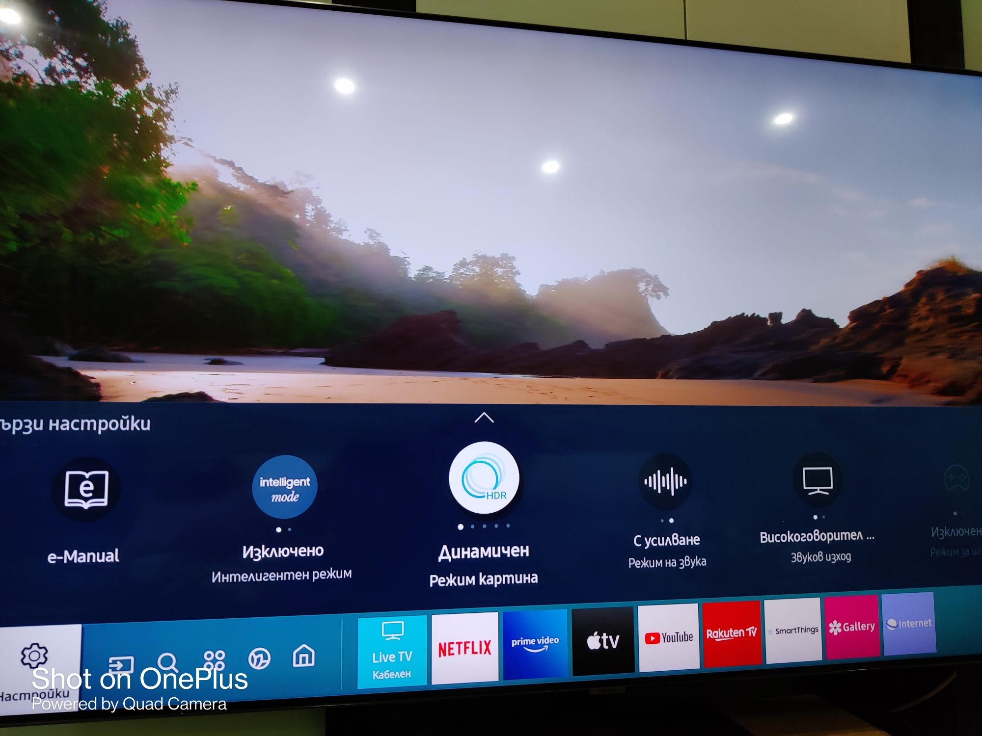 OLED 65 Инча Телевизор Samsung TV QLED Дватунера 12м.гар.от Технополис