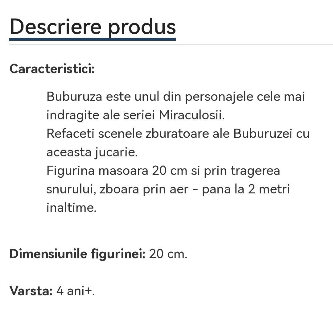 Vând figurina Miraculous Buburuza zburatoare