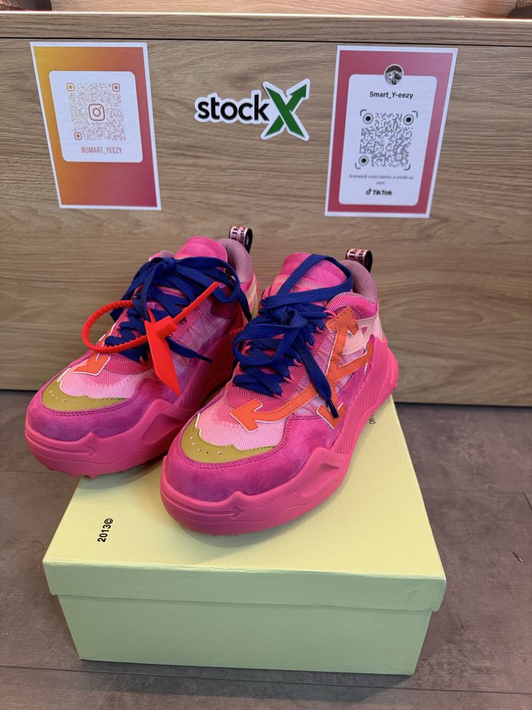 Sneakers OFF White Odsy Pink Leather Trainers ,Poze Reale 35-44