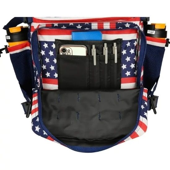 Aprox 50 litri rucsac cu tematica steag American marfa