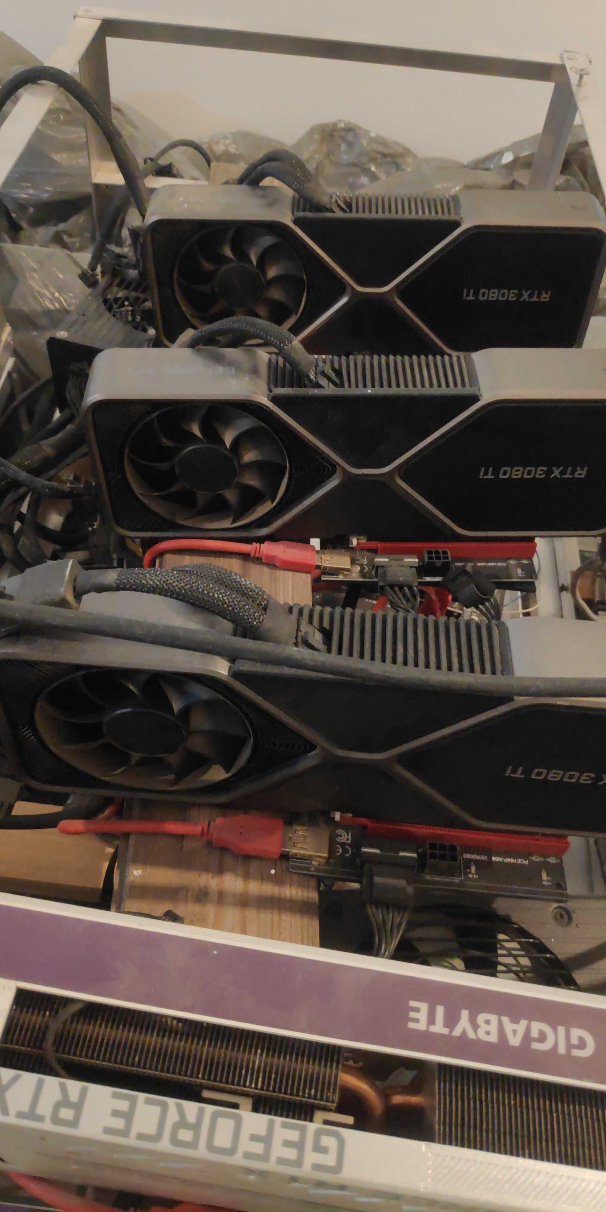 Майнинг риг - 58 GPU : 3080ti / 3090 /3080 / 3070 .../ jasminer x16Q