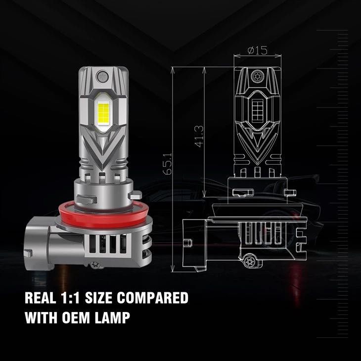 Лед Диодни крушки H11 200W 9-32V +300% – 2 БРОЯ