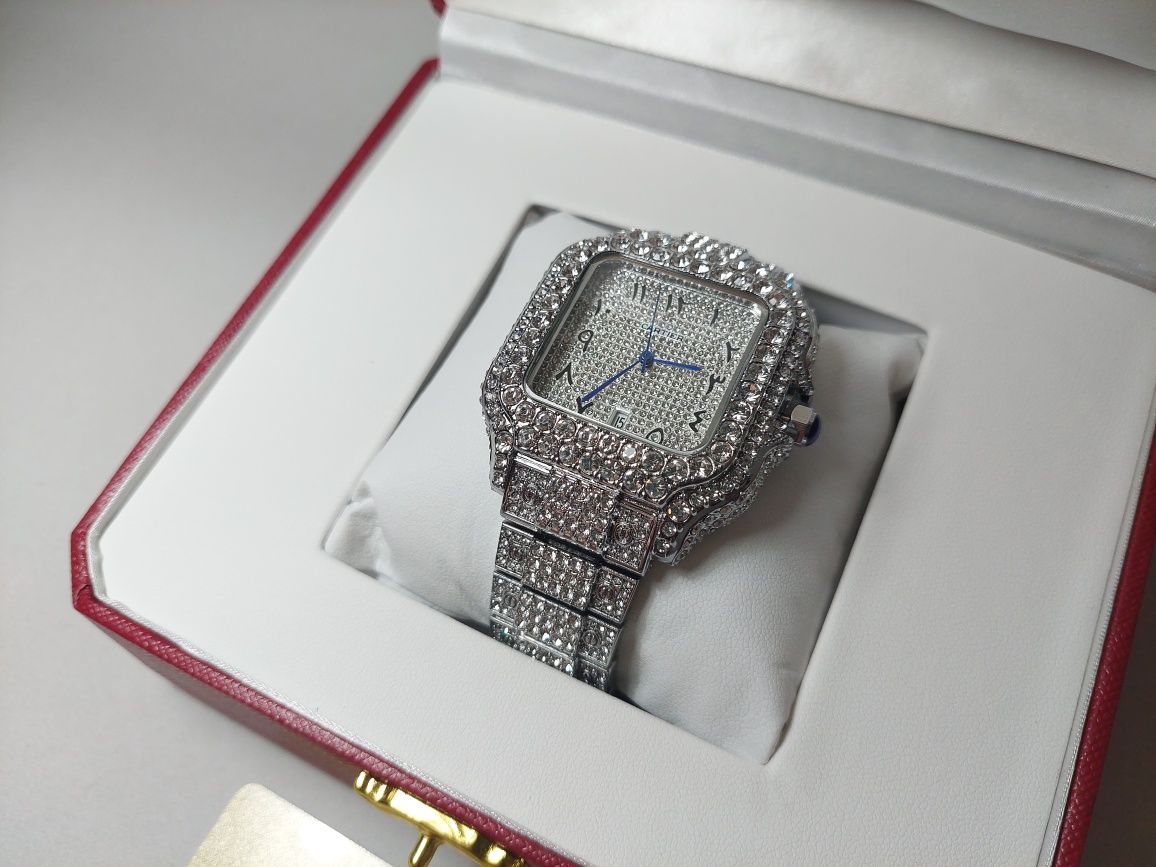Ceas Cartier full box Moissanite VVS cadou calitate premium
