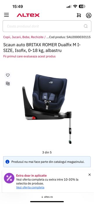 Scaun auto rotativ Britax Romer Dualfix M i-size