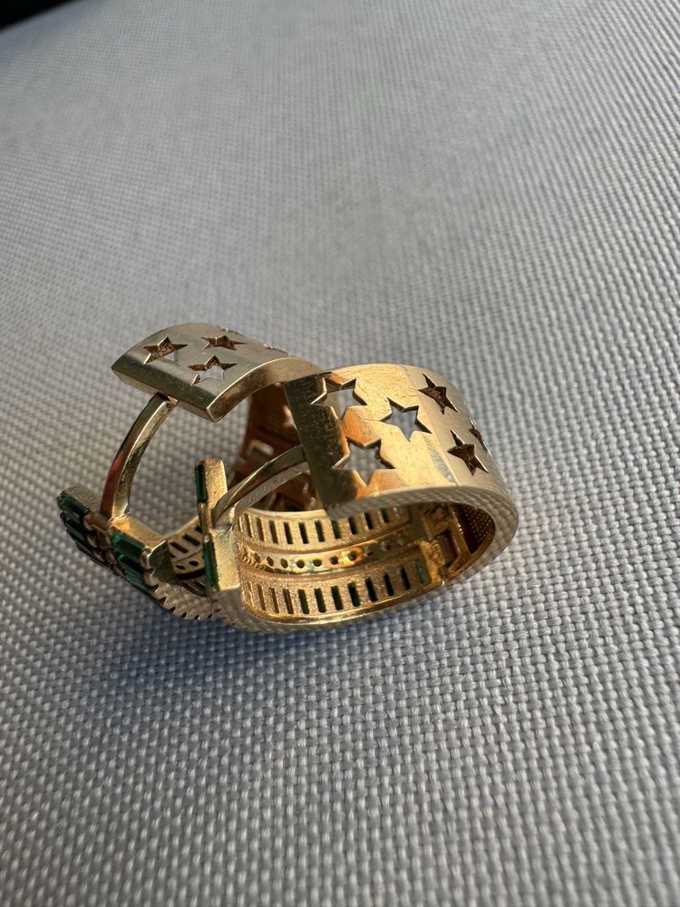 Cercei din aur 14 k si cubic zirconia