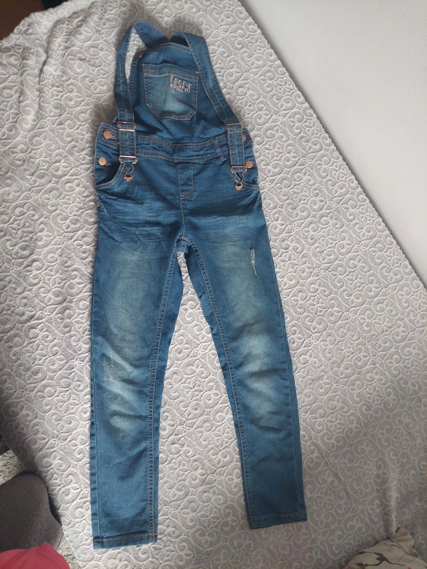 Salopeta jeans fete colecție "Happy fall"