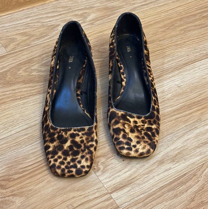 Леопардовые туфли zara