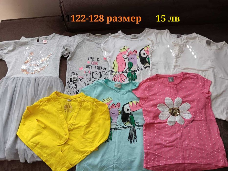 Детски дрехи размер 116 и 128 - блузки , клинове