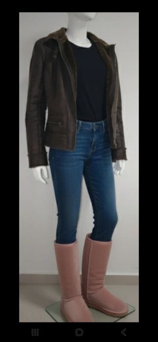 Geaca scurta stil cojoc Zara