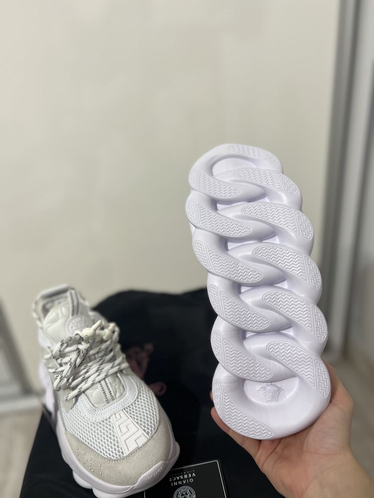 Adidasi Versace chain reaction alb 40,41,42,43