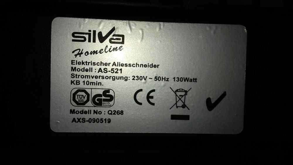 Feliator mezeluri-defecta o rotita-Silva Homeline - Model AS 521/130W