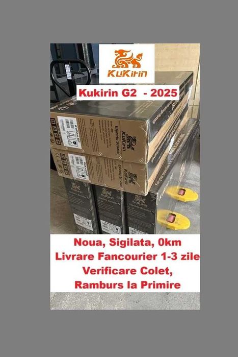 Sigilata, Kukirin G2 (2025)‼️Noua ‼️Motor 800W - 55km/h + GARANTIE 1AN