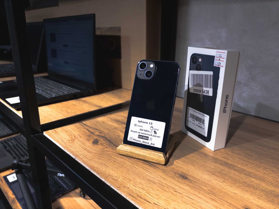 iPhone 13 100% (128GB) Гарантия от Phone Store Костанай