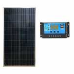 Panou solar 100w si controler iluminat televizor gard electric cabana