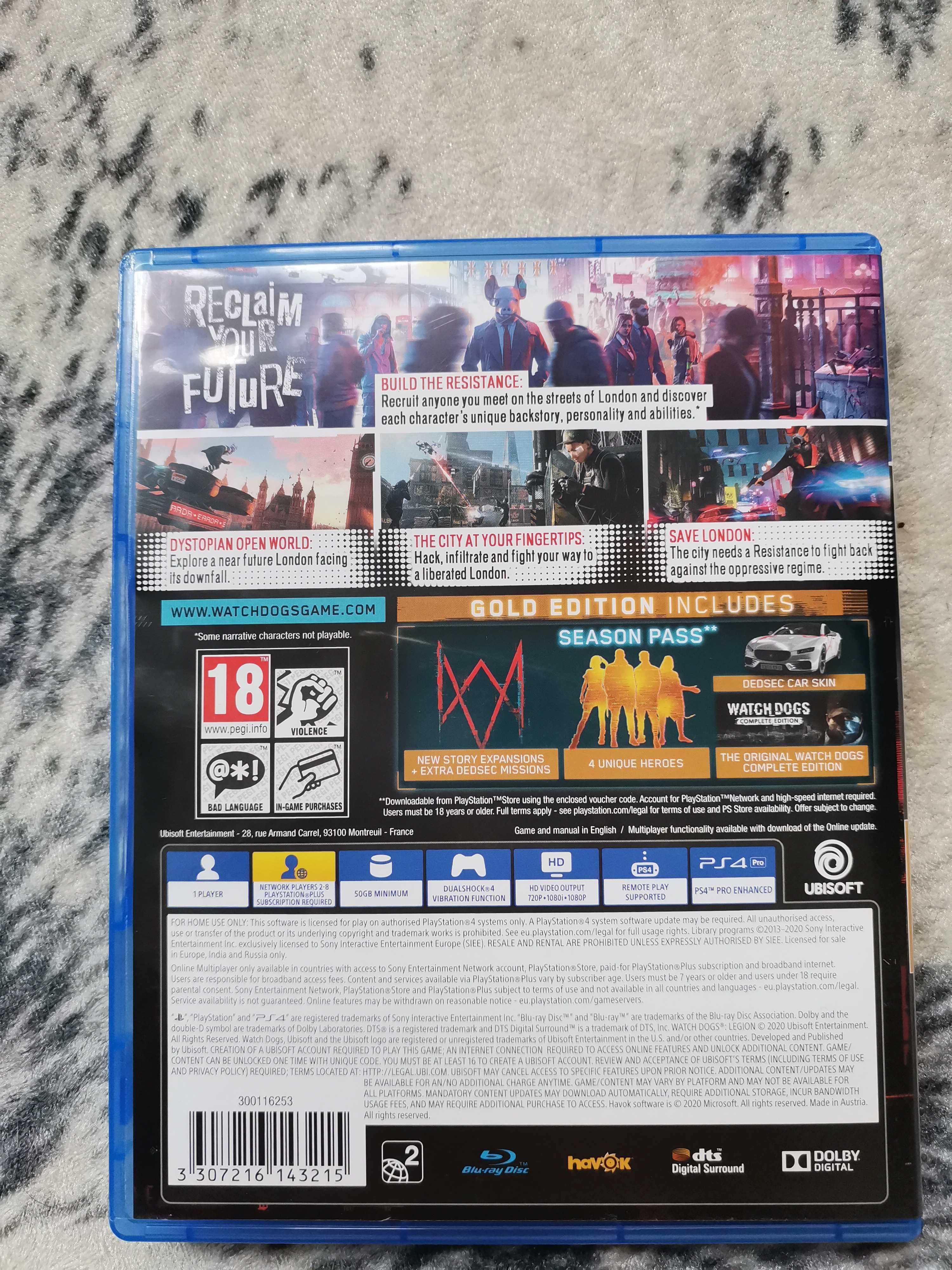 Watch dogs legion gold edition ps4