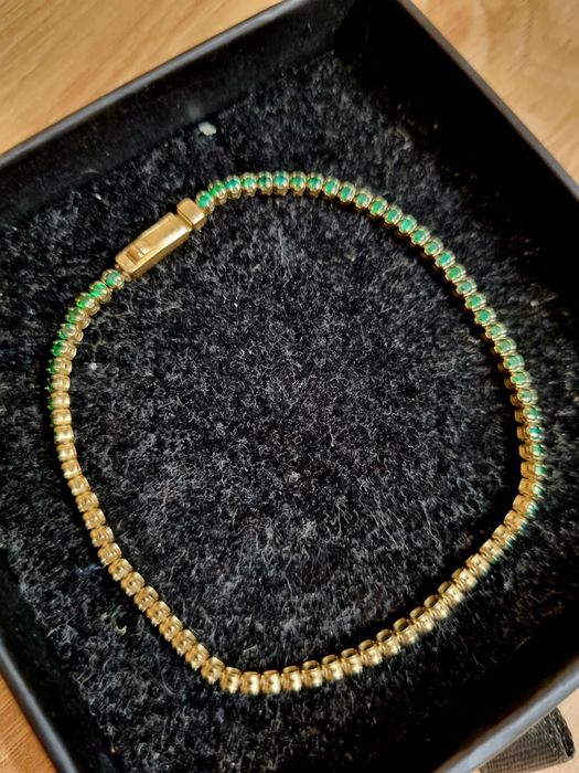 ‼️Bratara de aur*14k* cu pietricele negre sau verzi*295/g