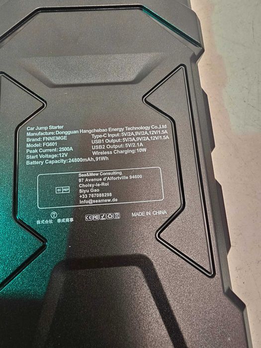 Robot pornire starter auto incarcator portabil FNNEMGE Peak 5000A