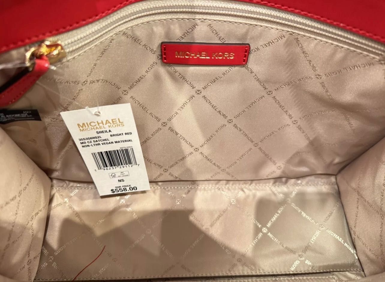 Michael kors Sheila Medium Satchel Bright Red