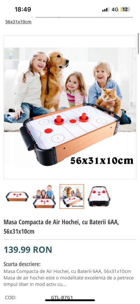 Air Hockey - joc de masa, familie , jocuri distractive copii .