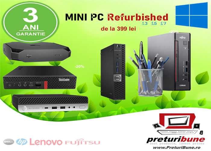 Minipc-uri Dell Hp Lenovo Fujitsu Video UHD 4K, i3-i5-i7 Gen8 8-32GB