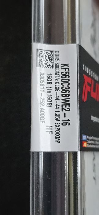 Memorie Ram Kingston FURY Beast White 16GB DDR5 6000MHz CL36 Noi