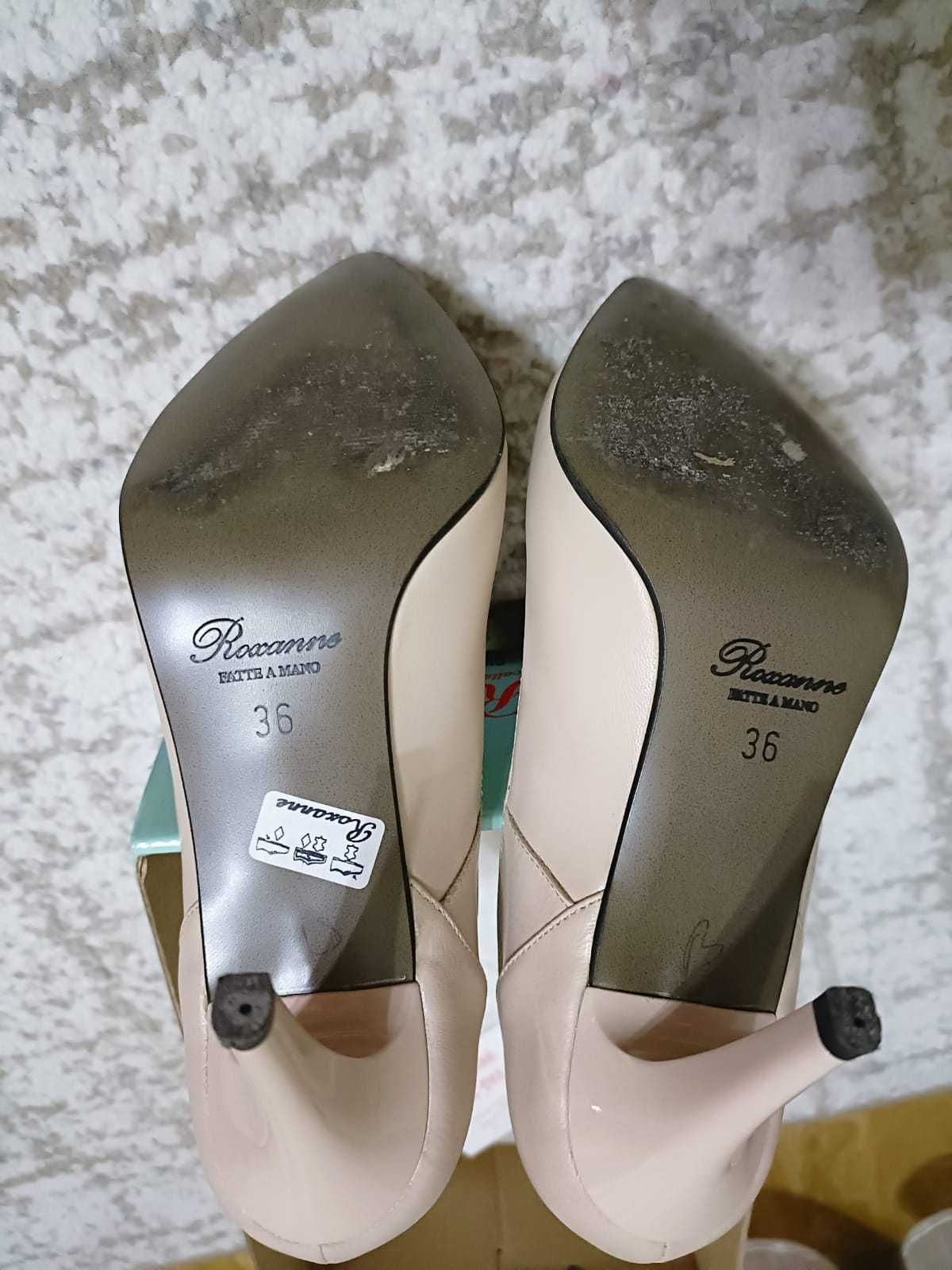 Pantofi dama BEJ cu toc 8 cm - Roxanne