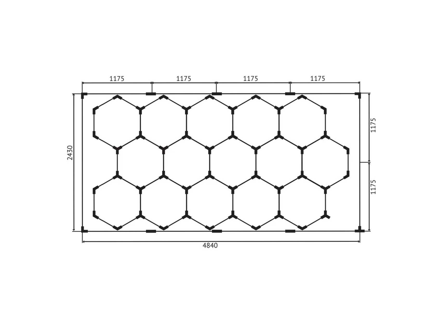 Lumini LED HEXAGONALE ONE pt saloane,sali fitness,garaje,receptii