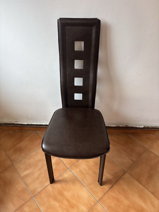 Scaune de piele set 6 buc - utilizate
