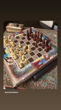 Эксклюзивные нарды шахматы ручной работы