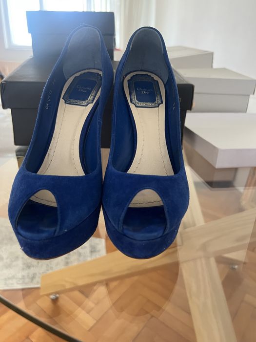 Sandale Christian Dior originale din piele intoarsa