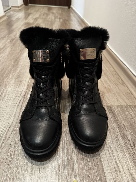Зимни кожени боти