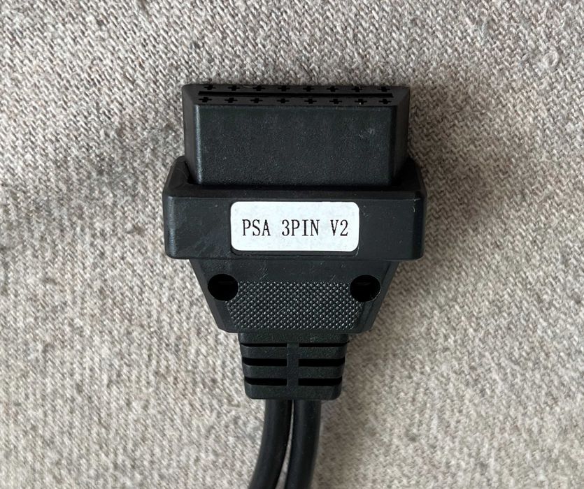 Adaptor diagnoză auto PSA 3 Pin V2 la OBD2 16 pini, cablu nou