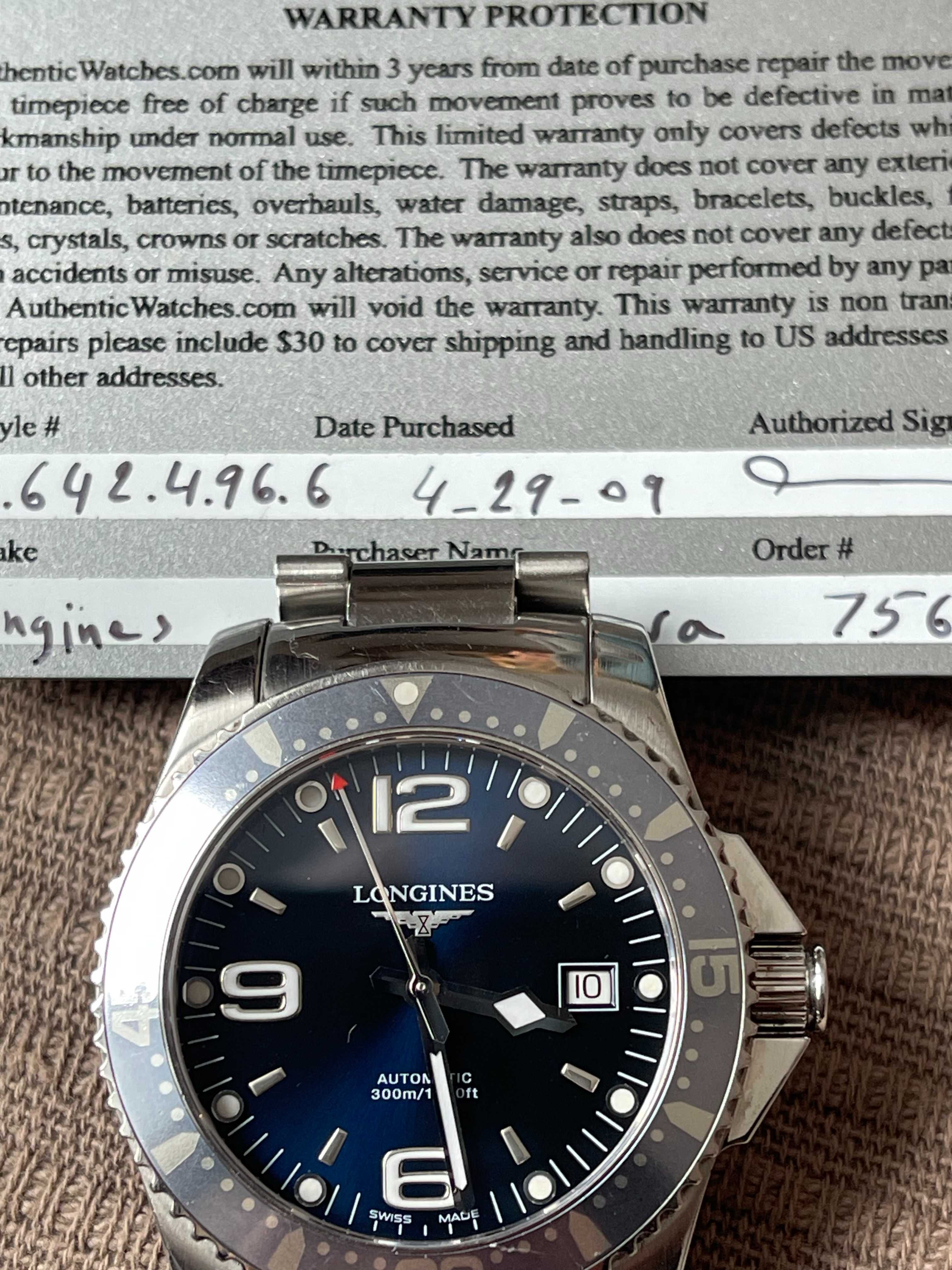 Продавам   Longines Hydroconquest 41 мм.