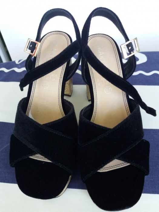 Sandale Marypaz din catifea neagra