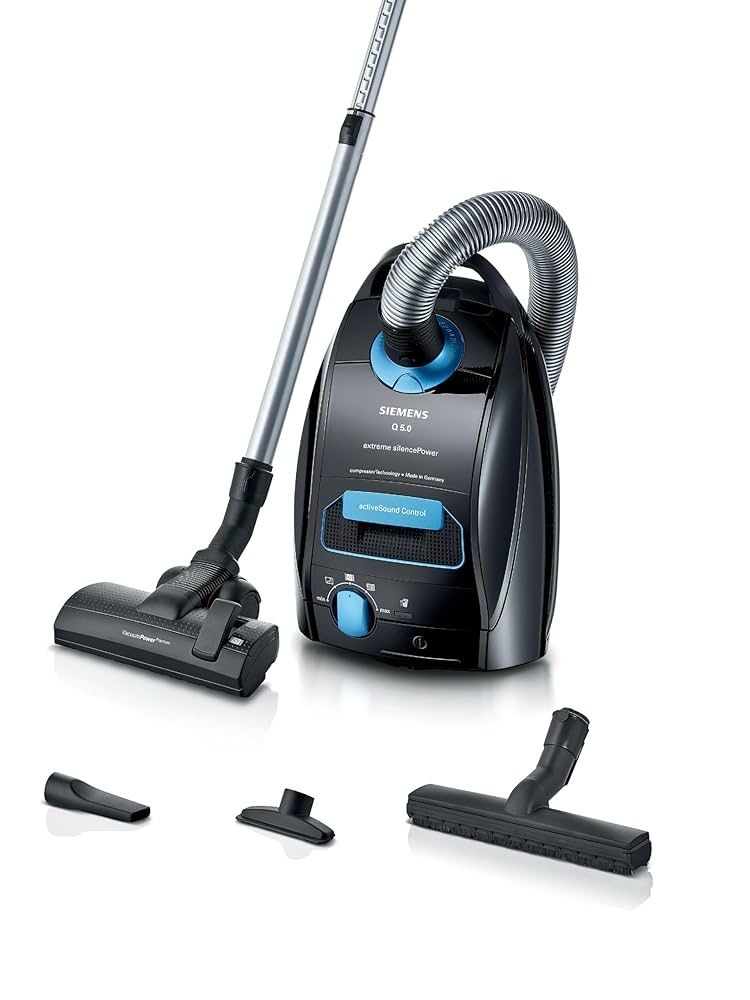 Прахосмукачка с торба Siemens VSQ5X1230, 850 W, 4.5 l Черна