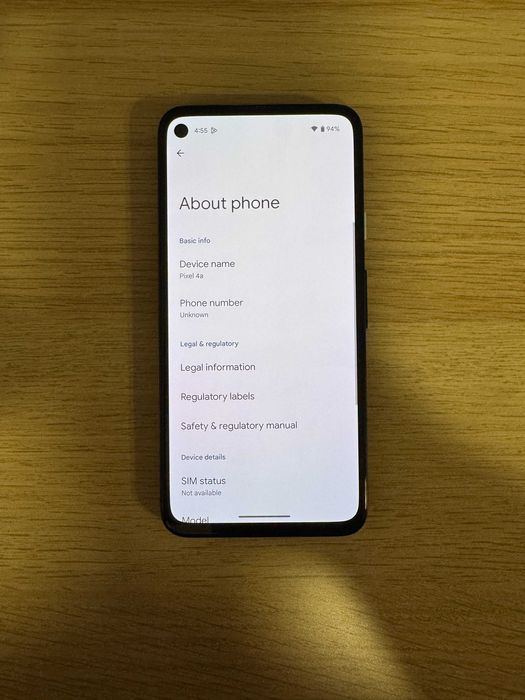 Google Pixel 4a Just Black 128GB