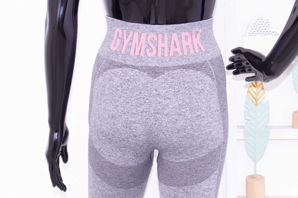 Gymshark оригинален клин сив висока талия безшевен за спорт и фитнес S