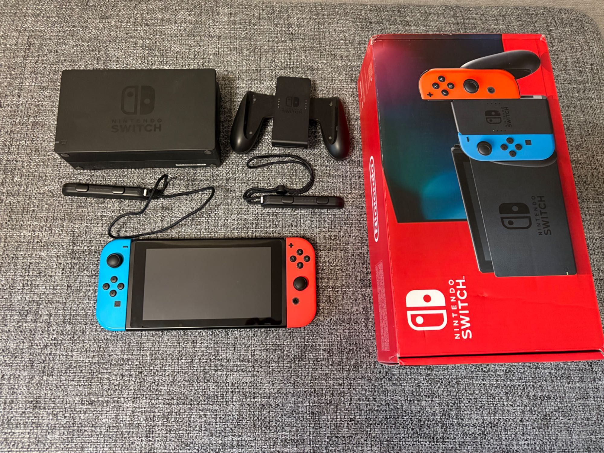 Nintendo Switch V2 | Полный комплект + карта 128ГБ