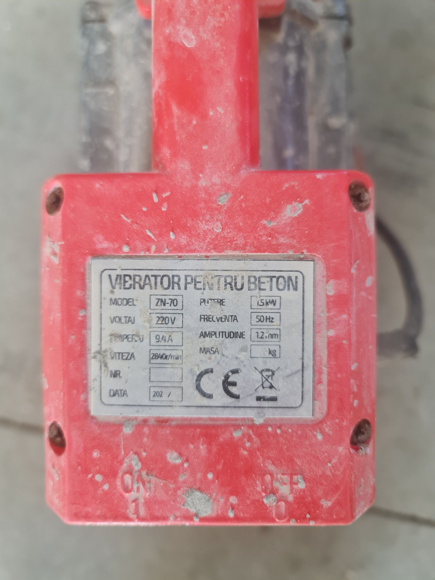 Vibrator Beton BEME ZN70 1.5KW  Motor Electric